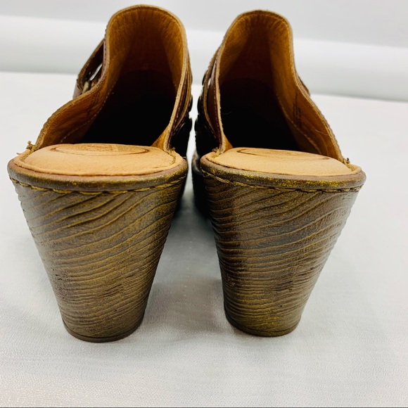 Born gold studded strap brown clogs - Picture 7 of 12